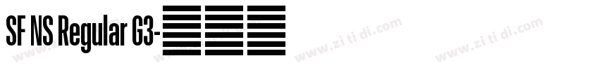 SF NS Regular G3字体转换 SF NS Regular G3字体转换